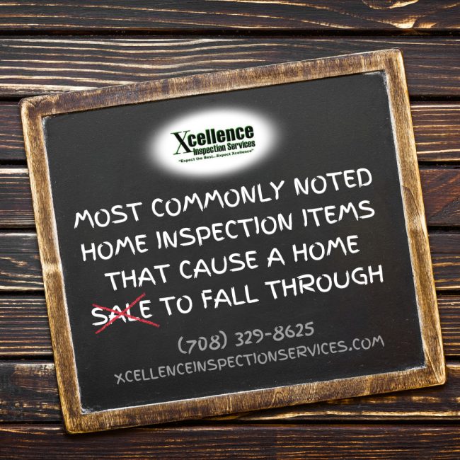 Most Commonly Noted Home Inspection Items That Cause A Home Sale To Fall Through