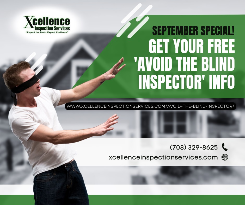 Xcellence Inspection Services September Special Avoid the Blind Inspector Info Poster